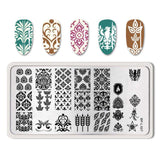 BORN PRETTY Nail Stamping Plates Flower Geometry Nature Series Nail Template Stamp Image Manicure Stamp Plate DIY Nail Designs