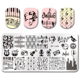 BORN PRETTY Nail Stamping Plates Flower Geometry Nature Series Nail Template Stamp Image Manicure Stamp Plate DIY Nail Designs