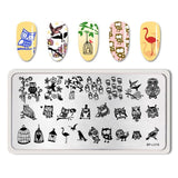 BORN PRETTY Nail Stamping Plates Flower Geometry Nature Series Nail Template Stamp Image Manicure Stamp Plate DIY Nail Designs