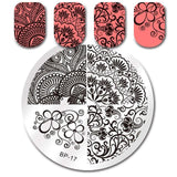 BORN PRETTY Nail Stamping Plates Flower Geometry Nature Series Nail Template Stamp Image Manicure Stamp Plate DIY Nail Designs