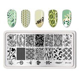 BORN PRETTY Nail Stamping Plates Flower Geometry Nature Series Nail Template Stamp Image Manicure Stamp Plate DIY Nail Designs