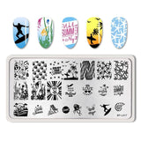 BORN PRETTY Nail Stamping Plates Flower Geometry Nature Series Nail Template Stamp Image Manicure Stamp Plate DIY Nail Designs