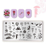 BORN PRETTY Nail Stamping Plates Flower Geometry Nature Series Nail Template Stamp Image Manicure Stamp Plate DIY Nail Designs