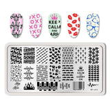 BORN PRETTY Nail Stamping Plates Flower Geometry Nature Series Nail Template Stamp Image Manicure Stamp Plate DIY Nail Designs