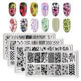 BORN PRETTY Nail Stamping Plates Flower Geometry Nature Series Nail Template Stamp Image Manicure Stamp Plate DIY Nail Designs