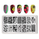 BORN PRETTY Nail Stamping Plates Lace Flower Animal Pattern Nail Art Stamp Stamping Template Image Plate Stencil Nails Tool