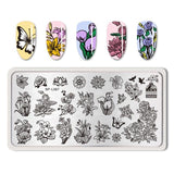 BORN PRETTY Nail Stamping Plates Lace Flower Animal Pattern Nail Art Stamp Stamping Template Image Plate Stencil Nails Tool