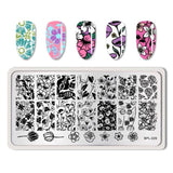 BORN PRETTY Nail Stamping Plates Lace Flower Animal Pattern Nail Art Stamp Stamping Template Image Plate Stencil Nails Tool