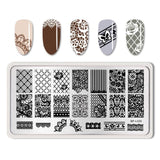 BORN PRETTY Nail Stamping Plates Lace Flower Animal Pattern Nail Art Stamp Stamping Template Image Plate Stencil Nails Tool