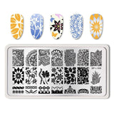 BORN PRETTY Nail Stamping Plates Lace Flower Animal Pattern Nail Art Stamp Stamping Template Image Plate Stencil Nails Tool