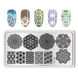 BORN PRETTY Nail Stamping Plates Lace Flower Animal Pattern Nail Art Stamp Stamping Template Image Plate Stencil Nails Tool