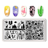 BORN PRETTY Nail Stamping Plates Lace Flower Animal Pattern Nail Art Stamp Stamping Template Image Plate Stencil Nails Tool