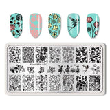 BORN PRETTY Nail Stamping Plates Lace Flower Animal Pattern Nail Art Stamp Stamping Template Image Plate Stencil Nails Tool