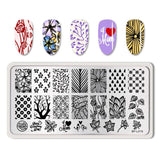 BORN PRETTY Nail Stamping Plates Lace Flower Animal Pattern Nail Art Stamp Stamping Template Image Plate Stencil Nails Tool