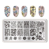 BORN PRETTY Nail Stamping Plates Lace Flower Animal Pattern Nail Art Stamp Stamping Template Image Plate Stencil Nails Tool