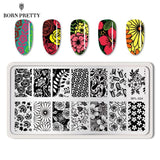 BORN PRETTY Nail Stamping Plates Lace Flower Animal Pattern Nail Art Stamp Stamping Template Image Plate Stencil Nails Tool