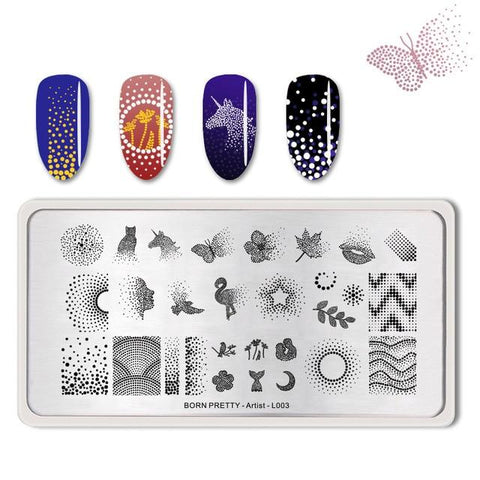 BORN PRETTY Nail Stamping Plates Rectangle Beauty Multi-styles Nail Art Stamp Image Template Stencils Artist Manicure