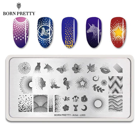 BORN PRETTY Nail Stamping Plates Rectangle Beauty Multi-styles Nail Art Stamp Image Template Stencils Artist Manicure