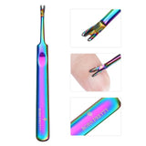 BORN PRETTY Rainbow Chameleon Nail Art Cuticle Pusher Cutter Nipper Clipper Dead Skin Remover Tweezer Manicure Nail Art Tool