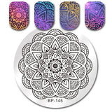 BORN PRETTY Rectangle Round Stamp Template Floral Girl Insect Dragonfly Pattern Plate Manicure Nail Art Stamping Image Plate