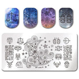 BORN PRETTY Rectangle Round Stamp Template Floral Girl Insect Dragonfly Pattern Plate Manicure Nail Art Stamping Image Plate