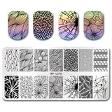 BORN PRETTY Rectangle Round Stamp Template Floral Girl Insect Dragonfly Pattern Plate Manicure Nail Art Stamping Image Plate