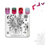 BORN PRETTY Rectangle Round Stamp Template Floral Girl Insect Dragonfly Pattern Plate Manicure Nail Art Stamping Image Plate