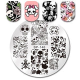 BORN PRETTY Rectangle Round Stamp Template Floral Girl Insect Dragonfly Pattern Plate Manicure Nail Art Stamping Image Plate