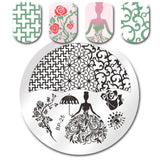 BORN PRETTY Rose Flower Nail Art Stamp Template Flower Mandala Butterfly Image Plate Nail Stamping Plate Manicure Tools