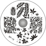 BORN PRETTY Round Nail Stamping Plate Geometry Catcher Feather Ballet Swan Dream Flame Flower Manicure Nail Art Image Template