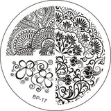 BORN PRETTY Round Nail Stamping Plate Geometry Catcher Feather Ballet Swan Dream Flame Flower Manicure Nail Art Image Template