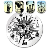 BORN PRETTY Round Nail Stamping Plate Wow Dream Catcher Flower 5.5cm Template Manicure Nail Art Image Plate