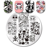 BORN PRETTY Round Nail Stamping Plate Wow Dream Catcher Flower 5.5cm Template Manicure Nail Art Image Plate