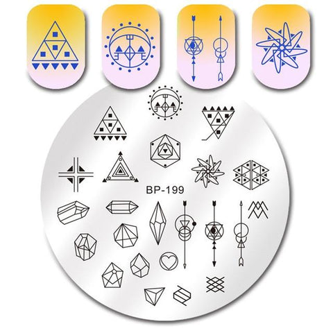 BORN PRETTY Round Nail Stamping Plate Wow Dream Catcher Flower 5.5cm Template Manicure Nail Art Image Plate