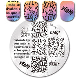 BORN PRETTY Round Nail Stamping Plate Wow Dream Catcher Flower 5.5cm Template Manicure Nail Art Image Plate