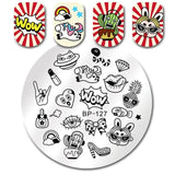 BORN PRETTY Round Nail Stamping Plate Wow Dream Catcher Flower 5.5cm Template Manicure Nail Art Image Plate