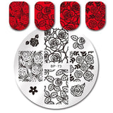 BORN PRETTY Round Nail Stamping Plate Wow Dream Catcher Flower 5.5cm Template Manicure Nail Art Image Plate