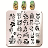 BORN PRETTY Square Nail Stamping Template Cat Tiger Leopard Eye Manicure Nail Art Image Plate Nail Art Print Stencil BP-X50