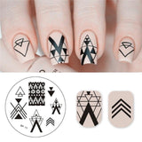 BORN PRETTY Square Nail Stamping Template Cat Tiger Leopard Eye Manicure Nail Art Image Plate Nail Art Print Stencil BP-X50