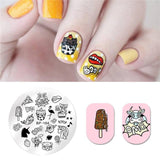 BORN PRETTY Square Nail Stamping Template Cat Tiger Leopard Eye Manicure Nail Art Image Plate Nail Art Print Stencil BP-X50