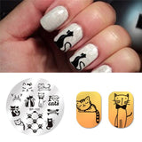 BORN PRETTY Square Nail Stamping Template Cat Tiger Leopard Eye Manicure Nail Art Image Plate Nail Art Print Stencil BP-X50