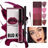 BUD K Brand Lip Gloss&Lip Liner Lip Makeup Kit 10 Colors Liquid Lipstick Matte Velvet Lipgloss Long Lasting Tint Lipstick Makeup