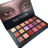 Beauty Glazed 18 Shades Gemstone and Coral Makeup Eyeshadow Palette Glitter Shimmer Matte Warm Color Eyeshadow Pallete