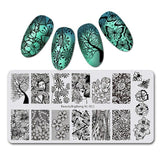 BeautyBigBang 1PC Sunflower Nail Stamping Plates Geometric Nail Template Plate Rectangle stencil stamp for nails BBB XL-016