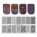 BeautyBigBang 1PC Sunflower Nail Stamping Plates Geometric Nail Template Plate Rectangle stencil stamp for nails BBB XL-016