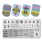 BeautyBigBang 1PC Sunflower Nail Stamping Plates Geometric Nail Template Plate Rectangle stencil stamp for nails BBB XL-016