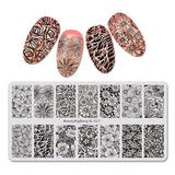 BeautyBigBang 1PC Sunflower Nail Stamping Plates Geometric Nail Template Plate Rectangle stencil stamp for nails BBB XL-016