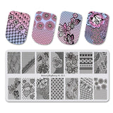 BeautyBigBang NEW 1PC nail stamping plates Summer Flower feather Nail Template Plate Rectangle stencil for nail BBB XL-015