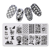 BeautyBigBang NEW 1PC nail stamping plates Summer Flower feather Nail Template Plate Rectangle stencil for nail BBB XL-015