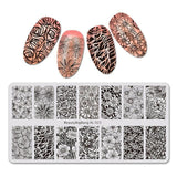 BeautyBigBang NEW 1PC nail stamping plates Summer Flower feather Nail Template Plate Rectangle stencil for nail BBB XL-015